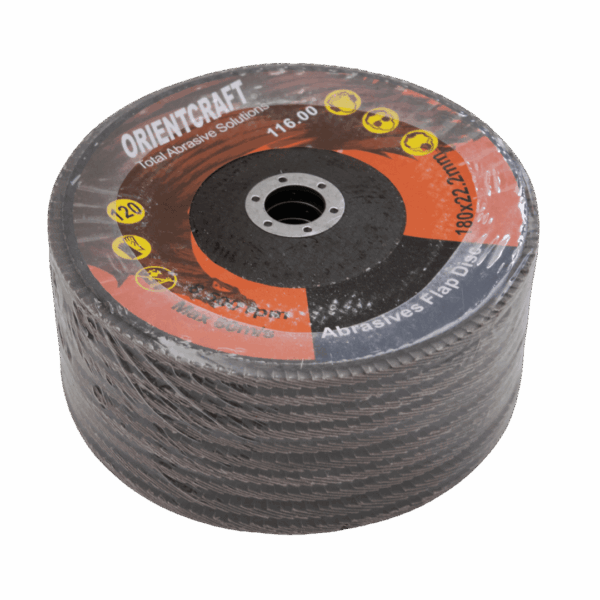 Discos Flap 7 Polegadas - 180mm Lixa Grão 120 - 10unidades
